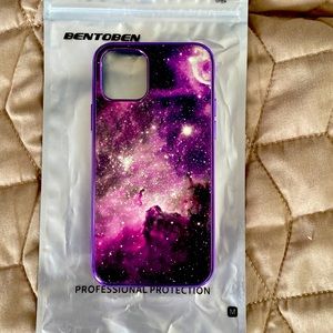iPhone case fits 11Pro / X/ Xs purple galaxy glow in the dark case
